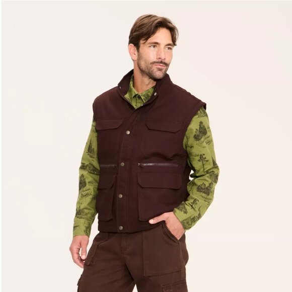NWT Woolrich Fisherman's Vest Utility Brown - Picture 1 of 7